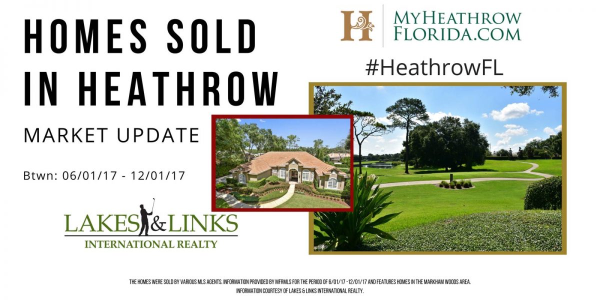 Homes Sold In Heathrow Seminole County, FL